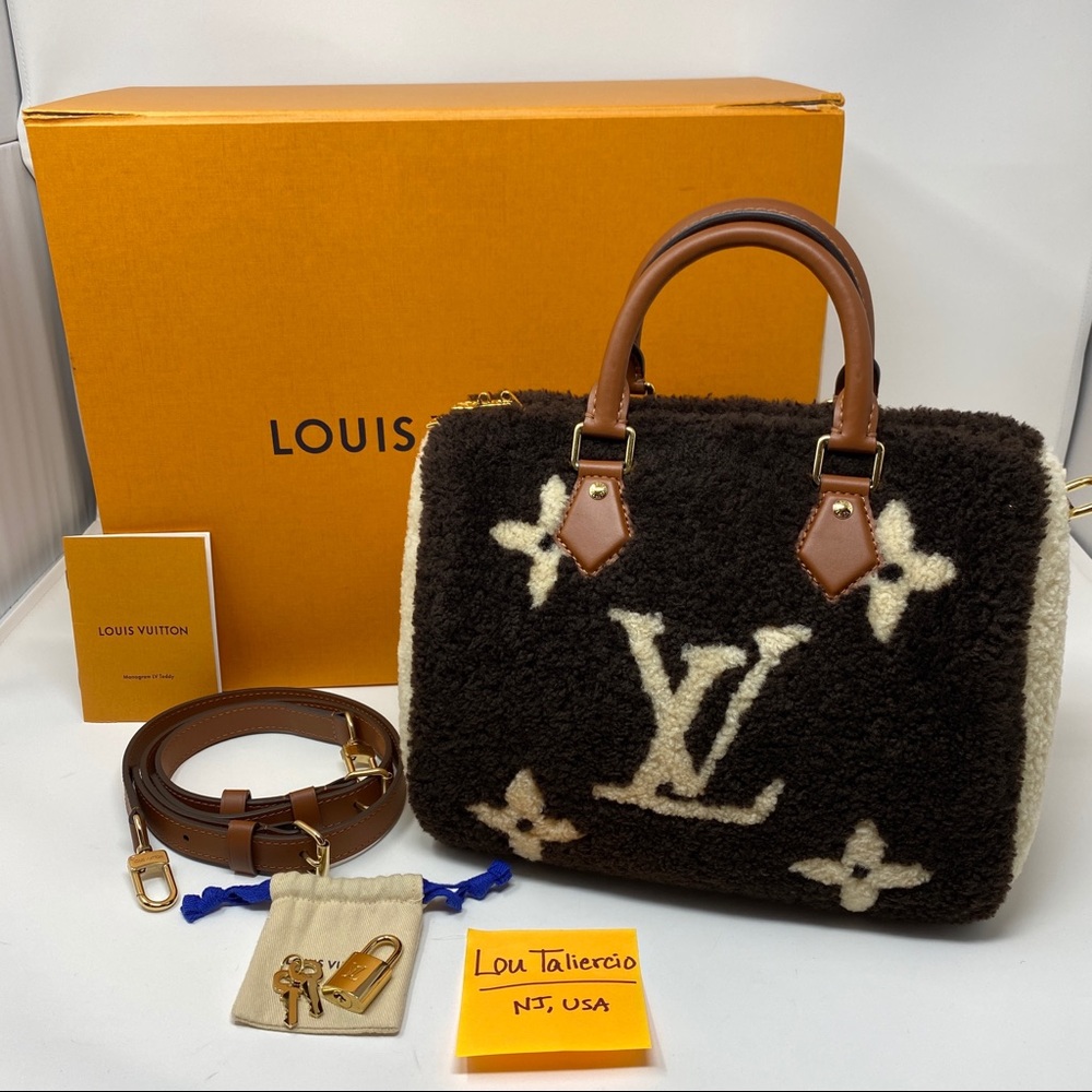 Louis Vuitton Speedy 25 Monogram Teddy Fleece - Picture 1 of 16